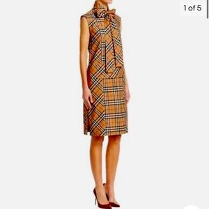 Burberry check midi cotton dress